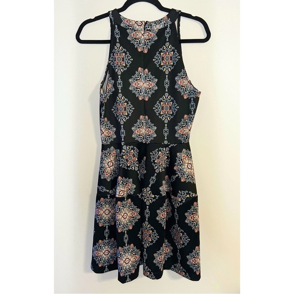 EUC Mossimo Patterned Fit and Flare Dress | A Line Halter Sleeveless Maximalist - Picture 2 of 5